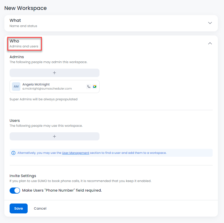 Workspaces SUMO1