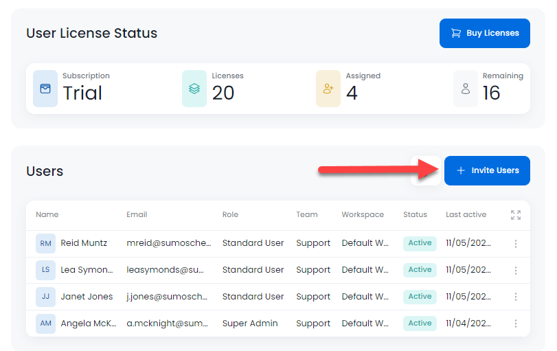 Manage Users SUMO1